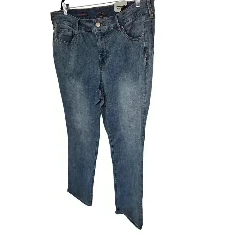NYDJ Jeans Women 18W Marilyn Straight Cool Embrace Lift Tuck Medium Wash Stretch